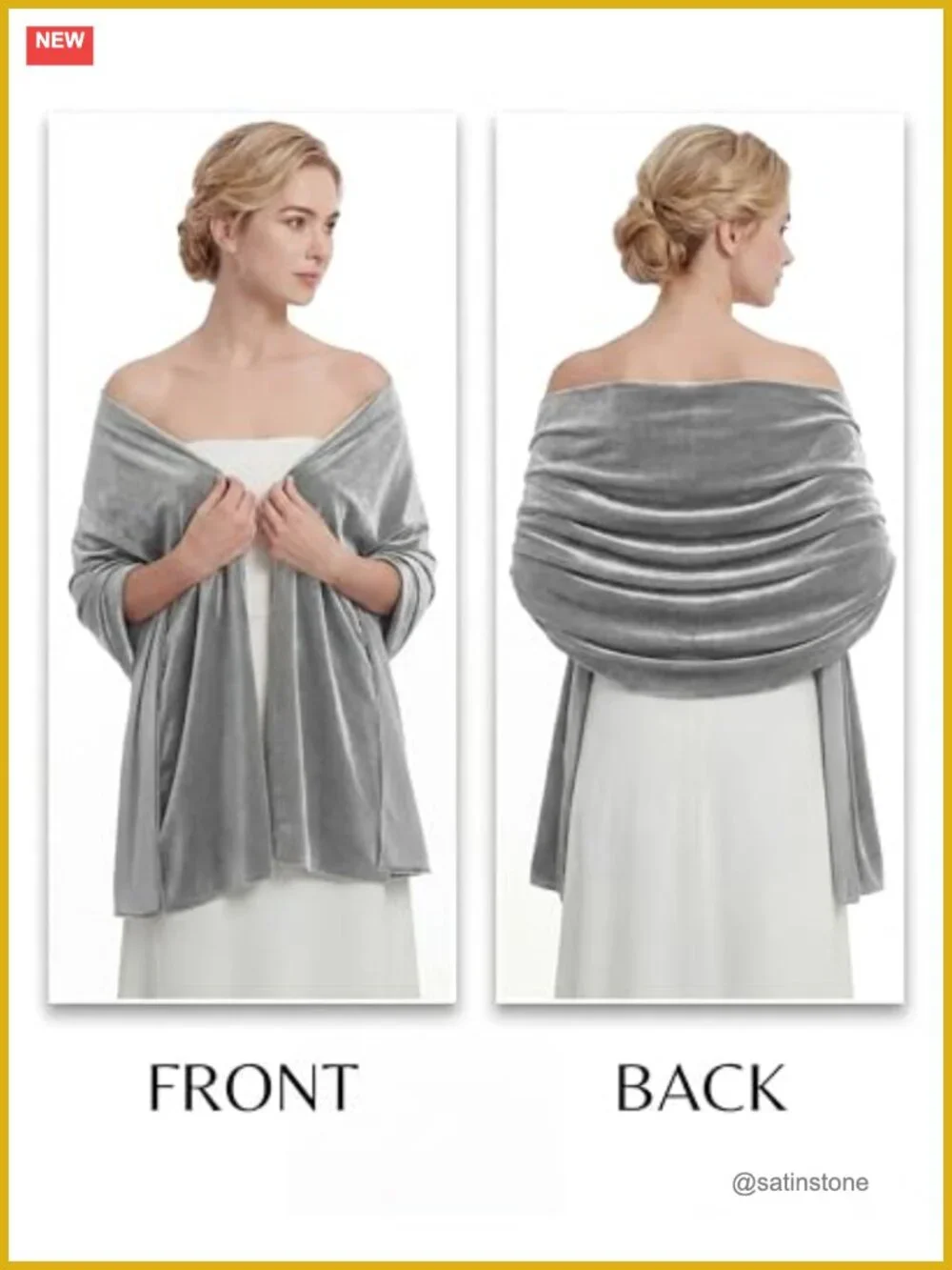 Velvet Shawl Wrap for Evening Dresses Wedding Bridal Scarf Formal Cover Up